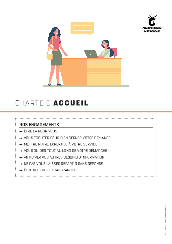 Charte d'accueil de Châteauroux Métropole