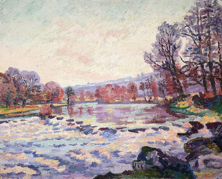 Armand Guillaumin, L’hiver sur la creuse, huile sur toile, 1906. (914)