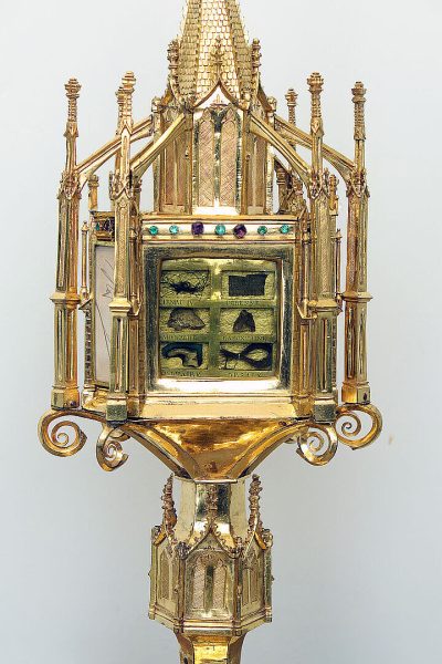 Reliquaire de Vivant-Denon, cuivre et verre, fin du XVIIIe siècle.
