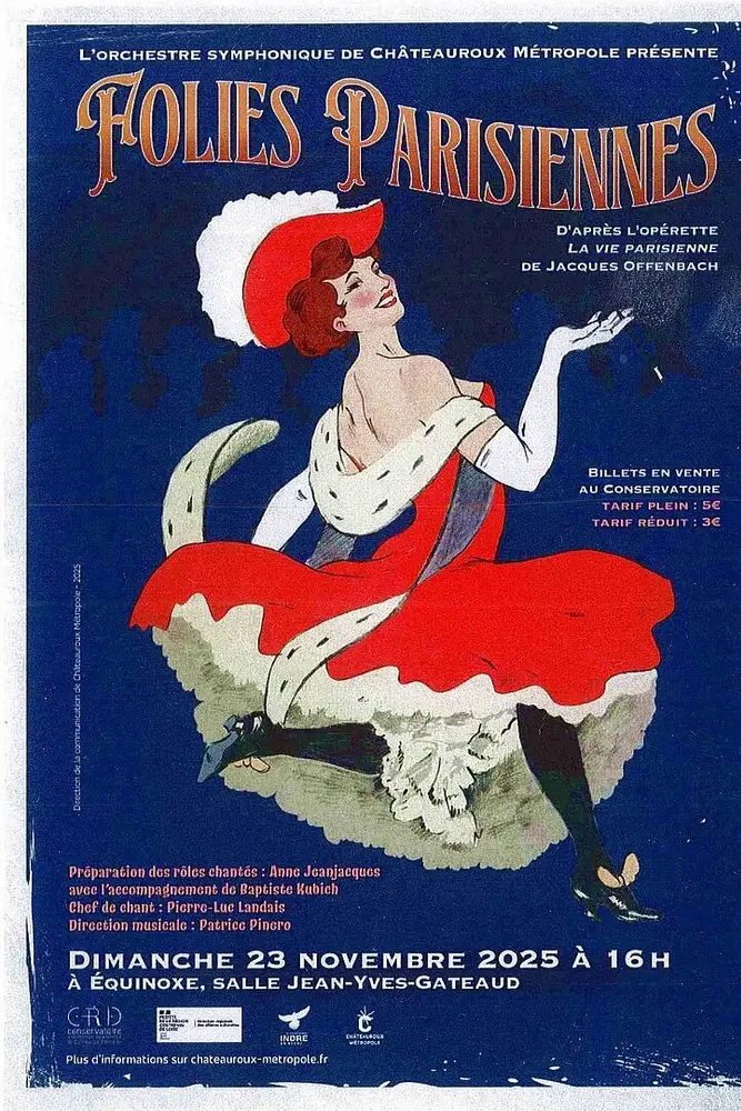 Folies parisiennes - dimanche 23 novembre 2025 d’après les œuvres de Jacques Offenbach