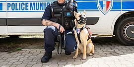 Un des conducteurs canins de la police municipale de Châteauroux © Châteauroux Métropole