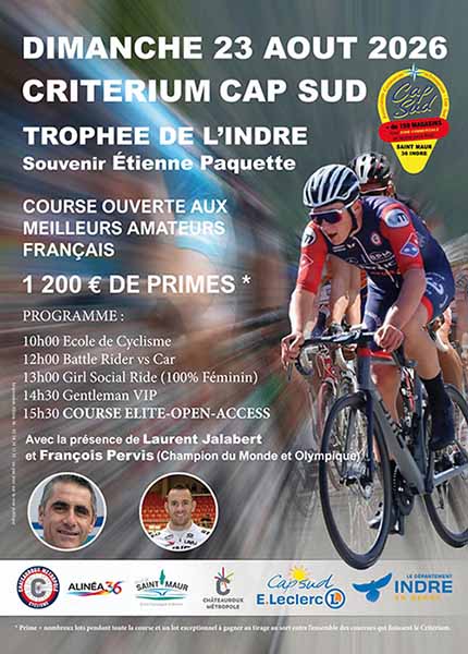 Critérium Cap Sud - Trophée de l'Indre - Souvenir Étienne Paquette
