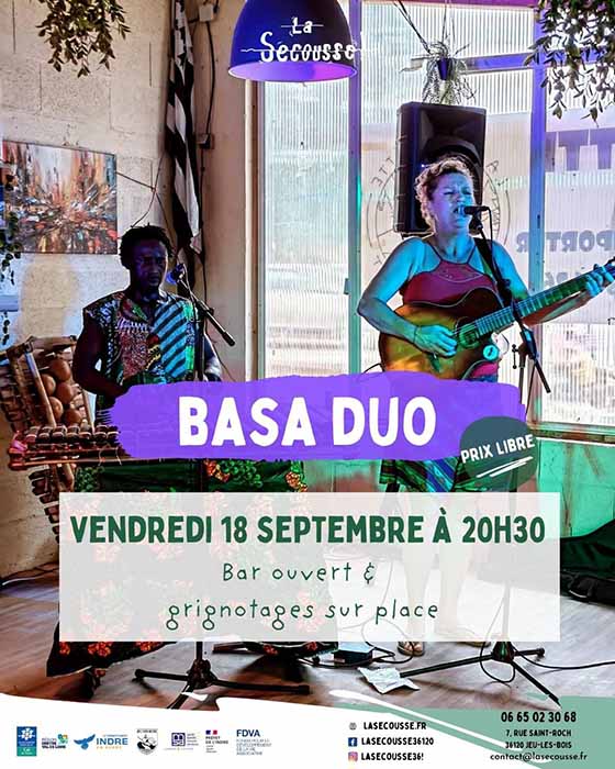Concert de Basa Duo à La Secousse