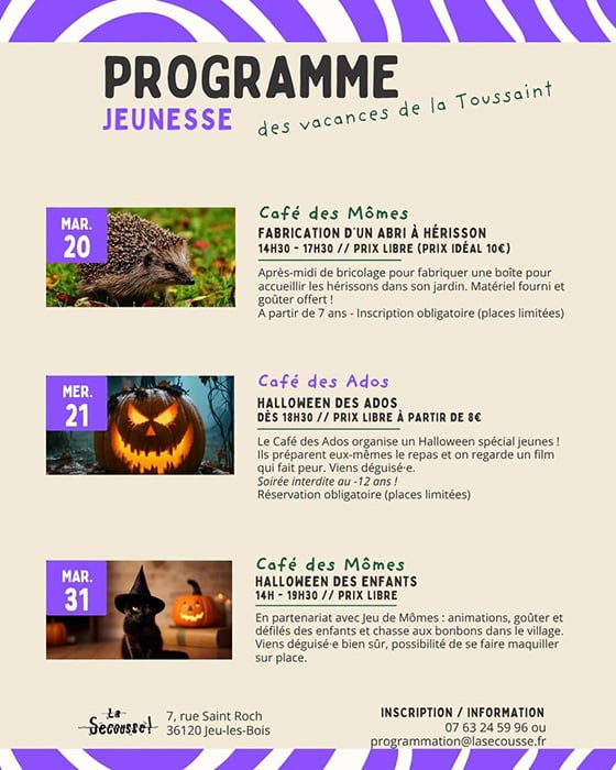 Animations jeunesse à La Secousse