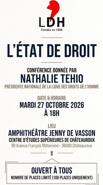 Journée et conférence « L’État de droit » par la Ligue des droits de l’Homme/droits humains